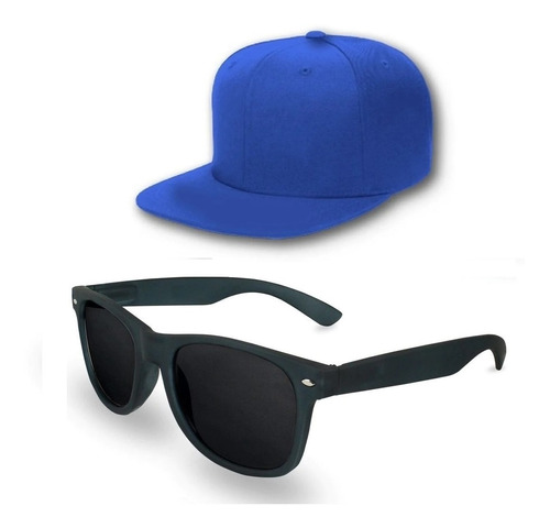 Paquete Gafas Para Sol Y Gorra Plana Skate Hip Hop Snapback