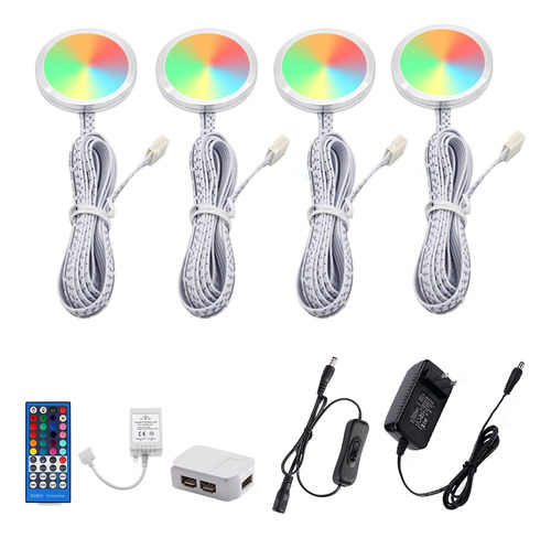 Kit De Luces Led Rgbww Para Cocina Y Muebles 4 Luces 12w