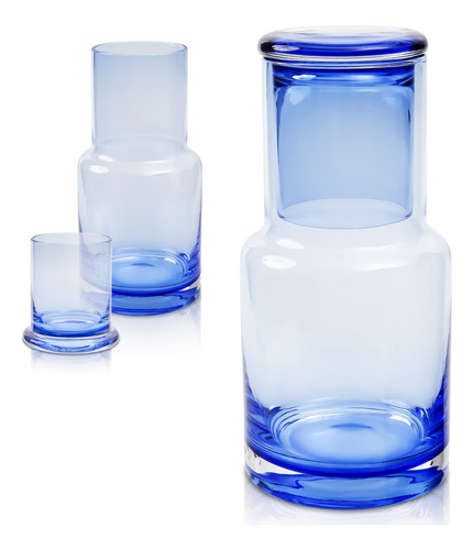 Juego De Jarra Y Cristal Junto A La Cama, Jarra De Cristal A
