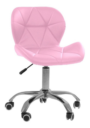 Cadeira de escritório Oficial Eiffel slim ergonômica  rosa com estofado de polipropileno