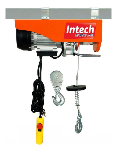 Guincho Talha Elétrica 100/200kg Elevação 12m Elev200 Intech Cor Laranja 220V