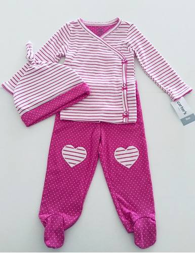 Carters. 3 Piezas. Hermoso Mono Para Bebes Original Usa