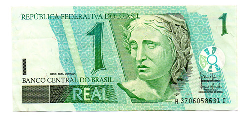 Billete Brasil 1 Real, Pick 251a, Año 2003 Usado Bueno