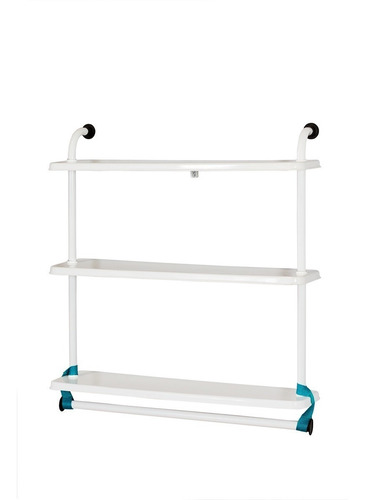 Imagen 1 de 6 de Repisas Para Baño Konekte Blanco Metal Sólido Resistente