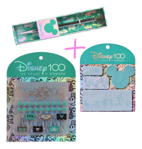 Set Escolar Escritorio Disney 100 Años Mooving + Boligrafo