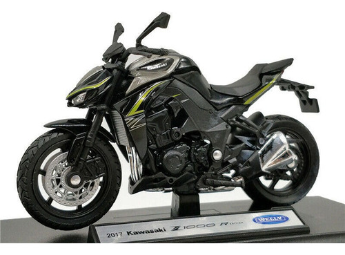 Lzl Welly 1:18 Kawasaki 2017 Z1000r Motorcycle Model [u]