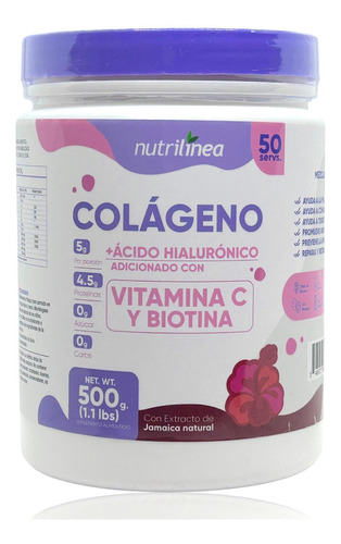 Colágeno Hidrolizado Biotina A. Hialurónico 500 Grs Jamaica