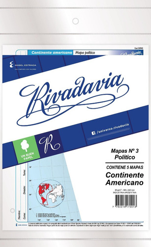 Rivadavia 8865 Mapas N°3 Político América X5