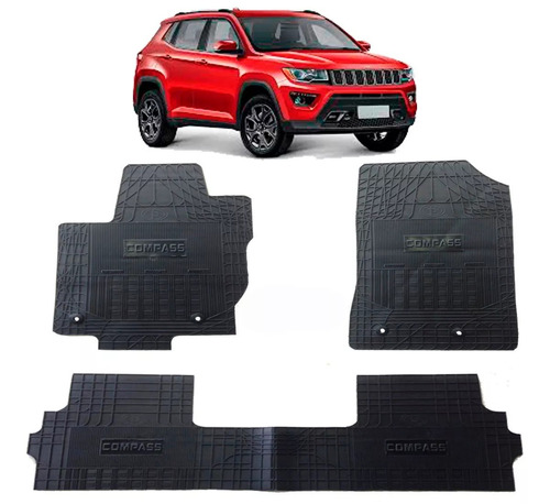 Jogo Tapete Em Borracha Personalizado Jeep Compass 2016 / 18