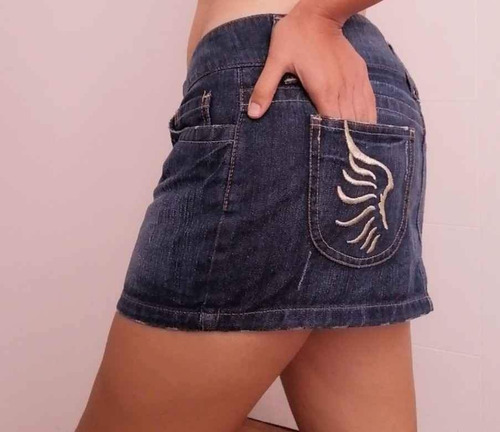 Mini Falda De Jean- Talla M