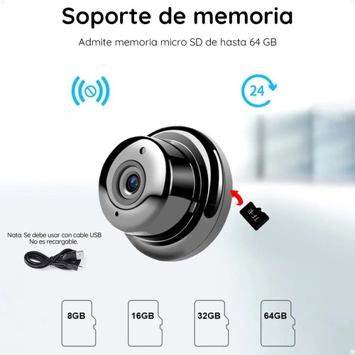 Imagen 2 de 10 de Mini Cámara Inalámbrica 1080p Wifi Visión Nocturna - Otec