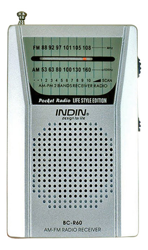 Radio Am Fm Portátil Bc-r60 2aa Que Funciona Con Pilas Y Alt