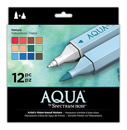 Spectrum Noir Specnaq12nat Watercolor Marker Set