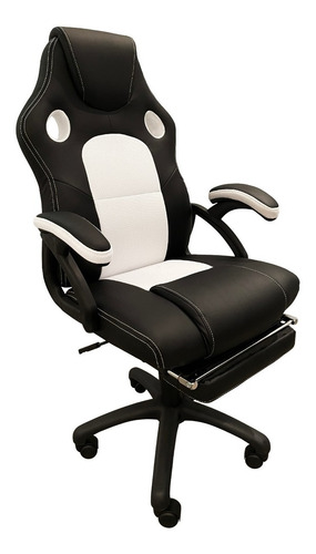 Silla Gamer Escritorio 801 C/apoya Pies Blanco C/envio