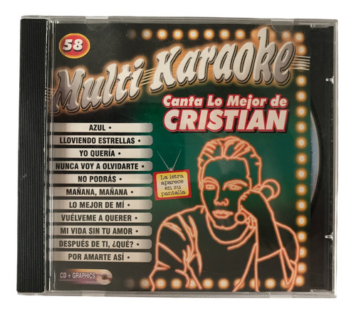 Multi Karaoke Canta Como Cristian Castro #58 Multikaraoke Cd