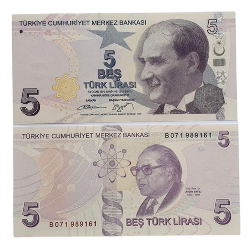 Billetes Mundiales : Turquia 5 Liras Turquia 2009 Asia