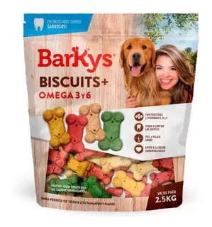 Premios Para Perro Barkys Biscuits Con Omega 3 Y 6 2.5 Kg