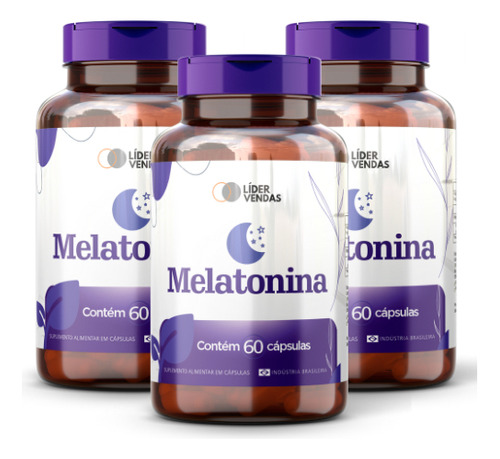 Melatonina - 60 Cápsulas 500mg Kit 3 Potes