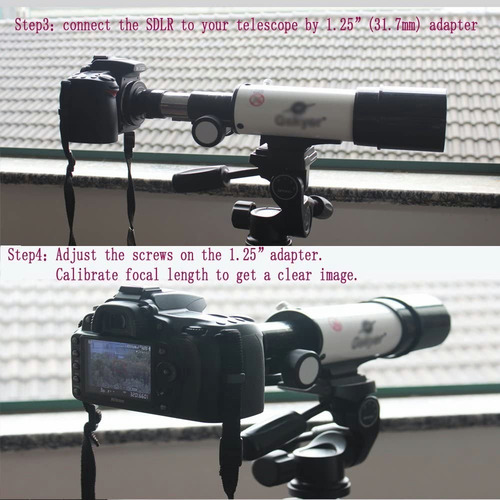 Adaptador De Lente De La Cámara En T Para Nikon Dslr+1.25in