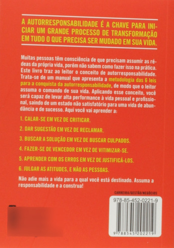 Livro O Poder Da Autorresponsabilidade (pocket) Lacrado