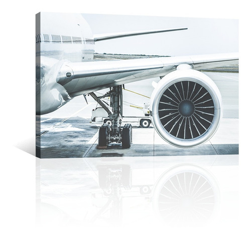 Cuadro Decorativo Lienzo Aviones Canvas Turbina De Boeing