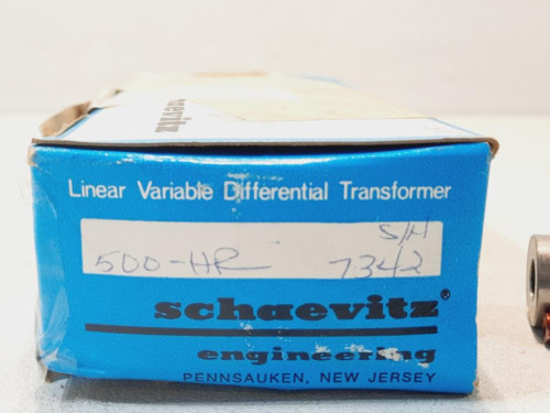 Schaevitz Linear Displacement Sensor 02560394-00 Hr 500 Ttv