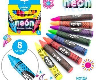 Sets Crayones Jumbo Neon X8 Pzas Pointer Mayor Y Detal 