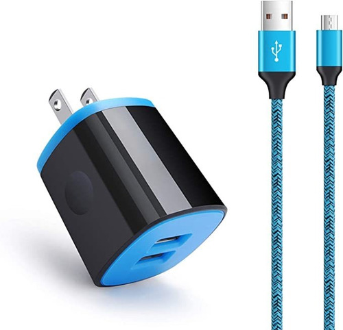 Cargador De Android Cable Micro Usb De Carga Rápida, Bloque