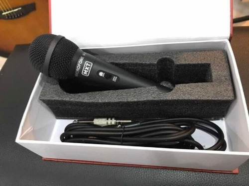 Microfone Profissional M-k5 Mxt Dinâmico + Cabo 3 Metros