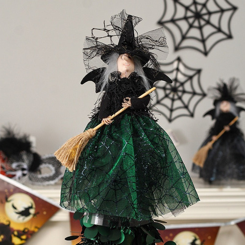Escoba De Bruja Muñeca Voladora Decoración Bruja Hermoso Amo