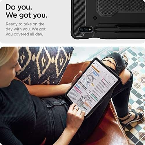 Imagen 4 de 7 de Funda Spigen Rugged Armor Pro Para Galaxy Tab S7/s8 - Negro