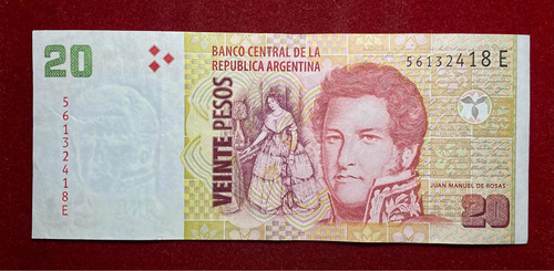 Billete  20 Pesos Serie E 2014 Bottero 3528