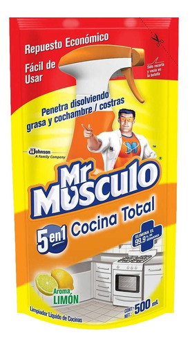 Mr Musculo Desengrasante Doy Pack 500ml Limon