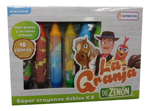 10 Crayones Ultra Gruesos Canciones De La Granja De Zenon 
