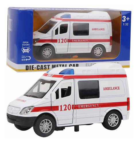 Hhh 1:32 Mini Estimulación Aleación Ambulancia Coche Sonido