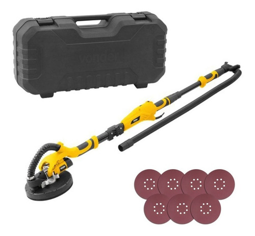 Lixadeira Lpv600 Com Led 600w Parede E Teto - Vonder Cor Amarelo/Preto Frequência 50 Hz/60 Hz