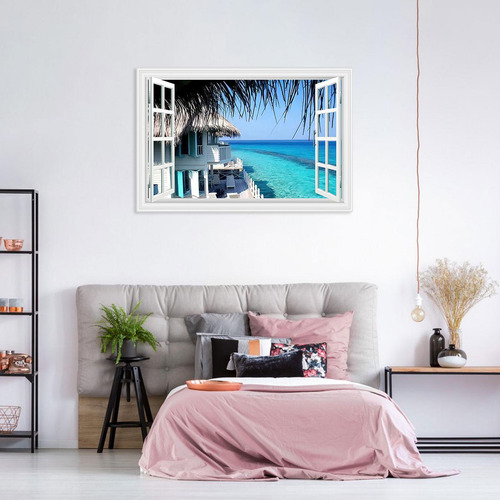 Pegatinas De Pared De Paisaje 3d, Pegatina De Ventana De L
