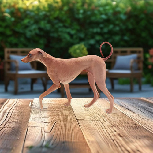 Estatua De Perros De Azawakh Figura Realista De Amarillo