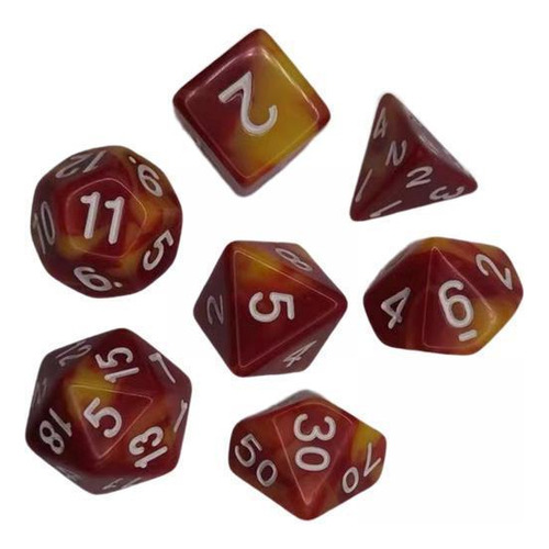 2 Juegos De Dados Rojo Amarillo Rojo Amarillo Estándar