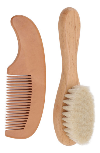 Conjunto De Escovas E Pentes De Cabelo Para Bebês Em Madeira