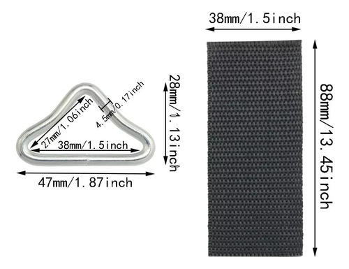 30 Piezas De Trampolín Anillos Triangulares Con Hebilla