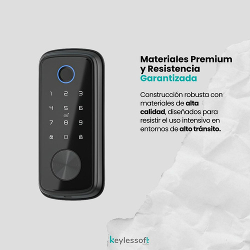 Cerradura Digital Teclado De Acceso Código Huella App Ttlock Negro