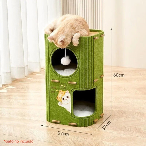 Casa Para Gato Y Perro Con Cojín Dos Capas Cama Cueva 2 En 1