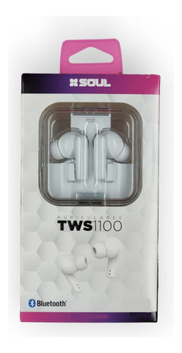 Auriculares Bluetooth Soul Tws1100 Inalámbricos Manos Libres Color Blanco