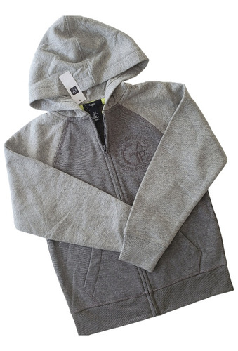 Campera De Algodón Con Felpa Gap Niño Gris 8 Años