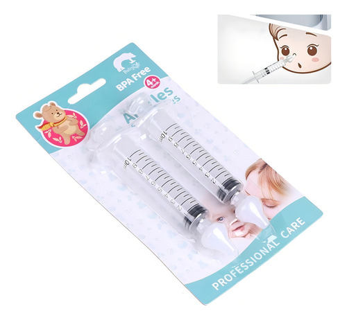 Limpiador Nasal Para Rinitis De Bebe Aspirador Nasal 10ml Color Blanco