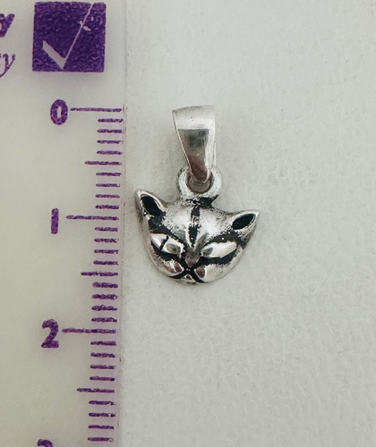 Dije De Plata Cara De Gato. Sg-joyería Plateado