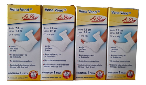 Venda Venavend  7.6cm / 4 Pzas / Óxido De Zinc 