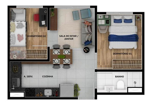 Imagem 20 de 20 de Compre Seu Apartamento Em Lançamento No Potiguara Com 43,34 M² | Jardim Leme, São Paulo | Sp - Apl584301v