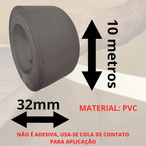 Fita De Borda Para Mdf Gianduia Trama 32mm X 20m Acabamento
